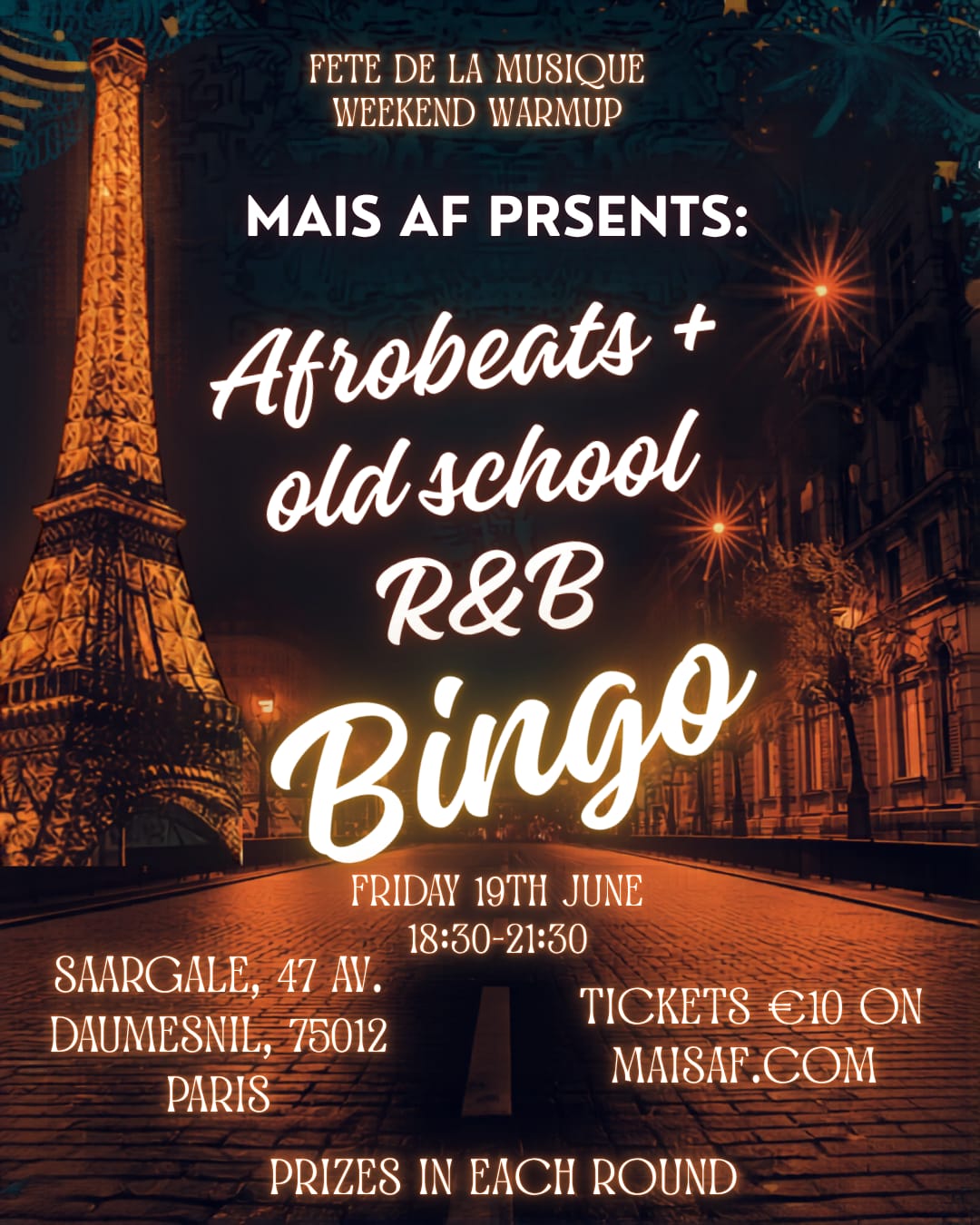 Fête de la Mais Af – Game Night & Bingo
